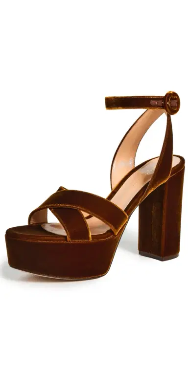 Gianvito Rossi Sabrina Velluto Heels Brown | Thumbnail 1 Gianvito Rossi Sabrina Velluto Heels Brown | Thumbnail 1
