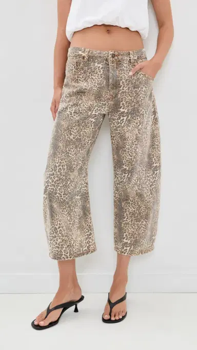 Lioness Horseshoe Cropped Jeans eopard | Thumbnail 2 Lioness Horseshoe Cropped Jeans eopard | Thumbnail 2
