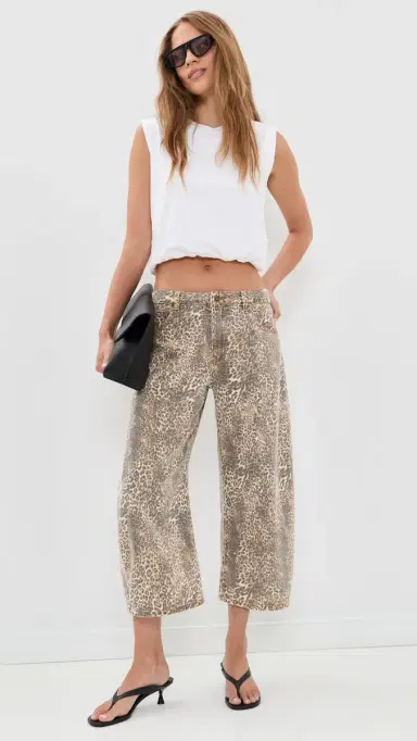Lioness Horseshoe Cropped Jeans eopard | Thumbnail 5 Lioness Horseshoe Cropped Jeans eopard | Thumbnail 5
