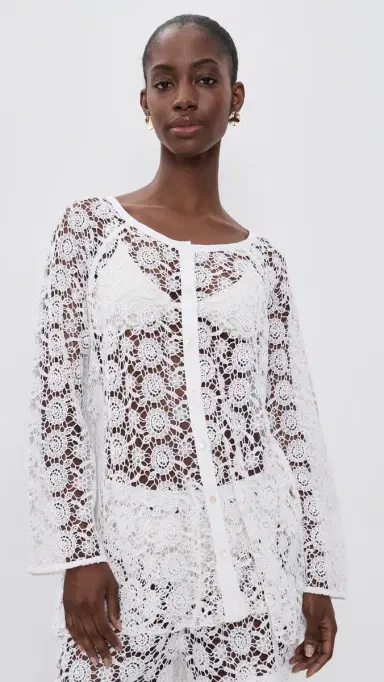 La Maregold Cosima Coverup Cardigan White | Thumbnail 2 La Maregold Cosima Coverup Cardigan White | Thumbnail 2
