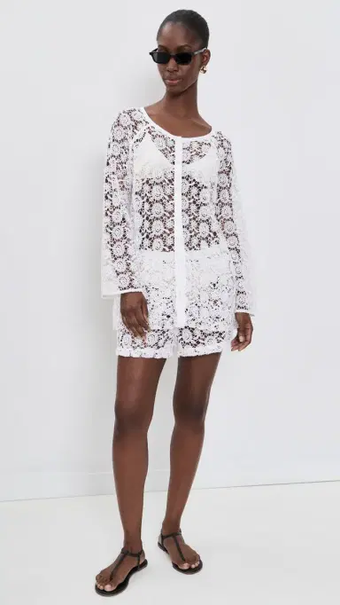 La Maregold Cosima Coverup Cardigan White | Thumbnail 5 La Maregold Cosima Coverup Cardigan White | Thumbnail 5