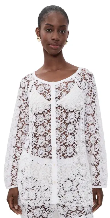 La Maregold Cosima Coverup Cardigan White | Thumbnail 1 La Maregold Cosima Coverup Cardigan White | Thumbnail 1