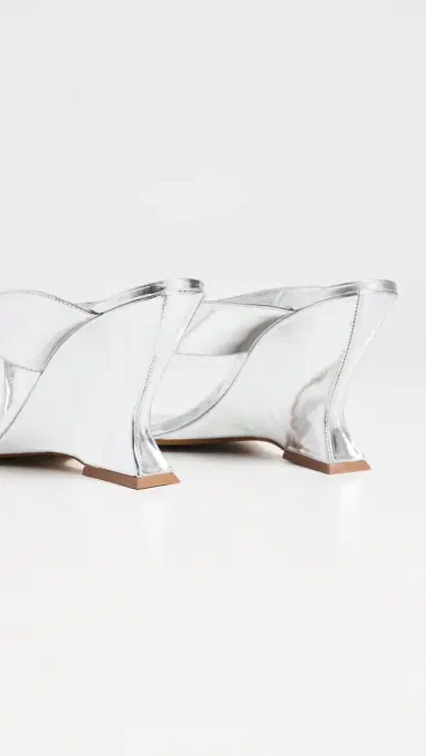 Schutz Maya Wedge Sandals Prata | Thumbnail 4 Schutz Maya Wedge Sandals Prata | Thumbnail 4