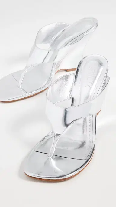 Schutz Maya Wedge Sandals Prata | Thumbnail 5 Schutz Maya Wedge Sandals Prata | Thumbnail 5