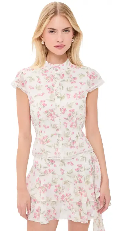 Wayf Talia Top Garden Raspberry | Thumbnail 1 Wayf Talia Top Garden Raspberry | Thumbnail 1