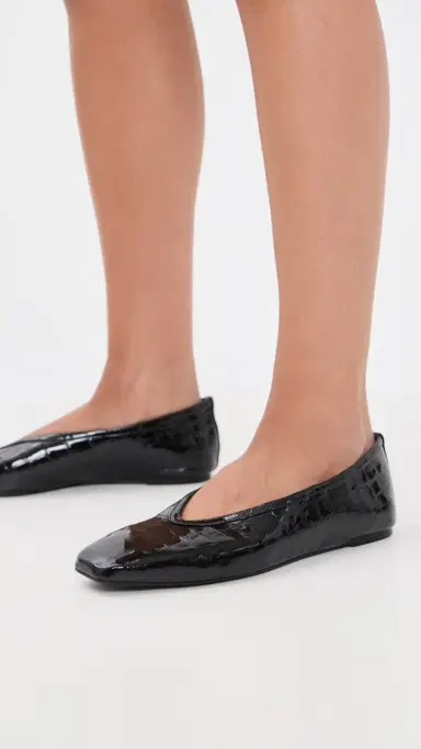 Black Suede Studio Ayra Flats Black Croc Patent Leather 37 | Thumbnail 3 Black Suede Studio Ayra Flats Black Croc Patent Leather 37 | Thumbnail 3