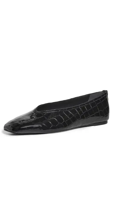 Black Suede Studio Ayra Flats Black Croc Patent Leather 37 | Thumbnail 1 Black Suede Studio Ayra Flats Black Croc Patent Leather 37 | Thumbnail 1