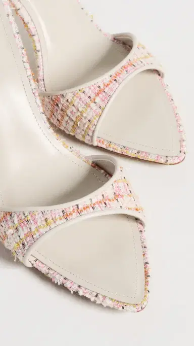 Schutz Elodie Tweed Mules Cherry Blossom/Pearl | Thumbnail 6 Schutz Elodie Tweed Mules Cherry Blossom/Pearl | Thumbnail 6