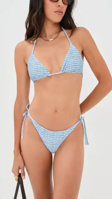 Peixoto Tonie Full Bikini Bottoms Blue Breeze Plaid M | Thumbnail 4 Peixoto Tonie Full Bikini Bottoms Blue Breeze Plaid M | Thumbnail 4