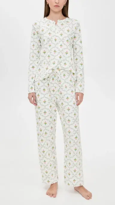 Hill House Home The Olivia Pants Pajama et Pastel Trellis | Thumbnail 2 Hill House Home The Olivia Pants Pajama et Pastel Trellis | Thumbnail 2