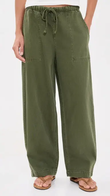 Madewell Pull-On Barrel-eg Utility Pants in Airy Denim Faded Ivy | Thumbnail 2 Madewell Pull-On Barrel-eg Utility Pants in Airy Denim Faded Ivy | Thumbnail 2