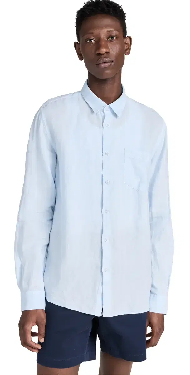 Caroubis inen Shirt Bleu Ciel Caroubis inen Shirt Bleu Ciel