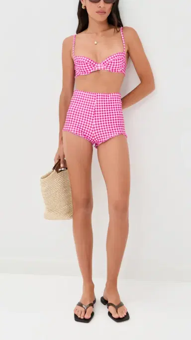 Peixoto Ciara Mini Swim Shorts Candy Gingham | Thumbnail 4 Peixoto Ciara Mini Swim Shorts Candy Gingham | Thumbnail 4