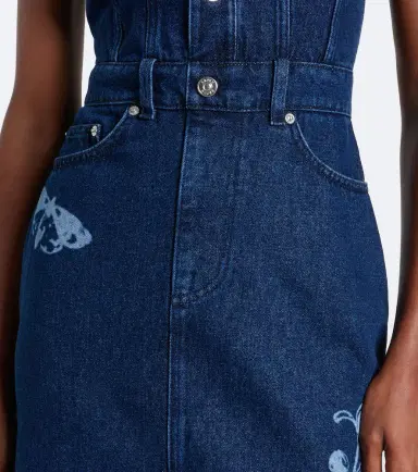 Erdem Printed denim midi dress | Thumbnail 6 Erdem Printed denim midi dress | Thumbnail 6