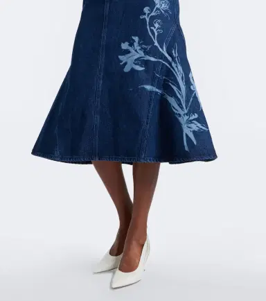 Erdem Printed denim midi dress | Thumbnail 7 Erdem Printed denim midi dress | Thumbnail 7