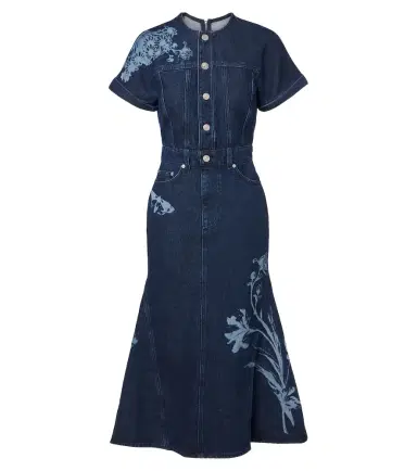 Erdem Printed denim midi dress | Thumbnail 1 Erdem Printed denim midi dress | Thumbnail 1