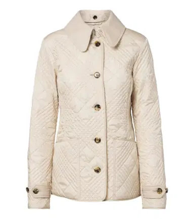 Burberry Fernleigh leather-trimmed quilted jacket | Thumbnail 1 Burberry Fernleigh leather-trimmed quilted jacket | Thumbnail 1