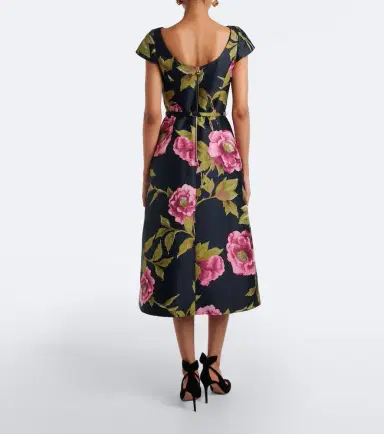 Carolina Herrera Floral jacquard midi dress | Thumbnail 2 Carolina Herrera Floral jacquard midi dress | Thumbnail 2