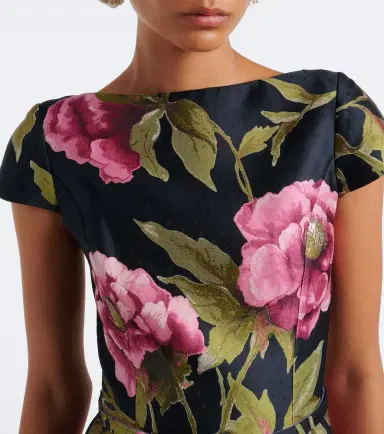 Carolina Herrera Floral jacquard midi dress | Thumbnail 4 Carolina Herrera Floral jacquard midi dress | Thumbnail 4