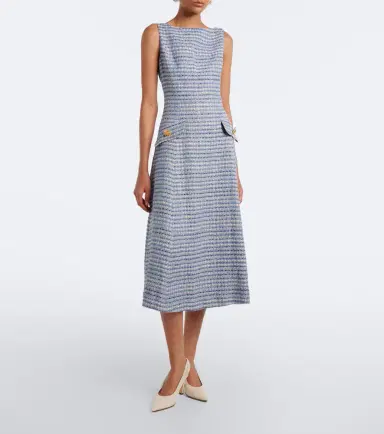 Carolina Herrera Cotton-blend tweed midi dress | Thumbnail 4 Carolina Herrera Cotton-blend tweed midi dress | Thumbnail 4