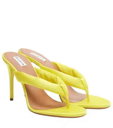 Alaïa Alaïa Padded satin sandals | Thumbnail 1 Alaïa Alaïa Padded satin sandals | Thumbnail 1