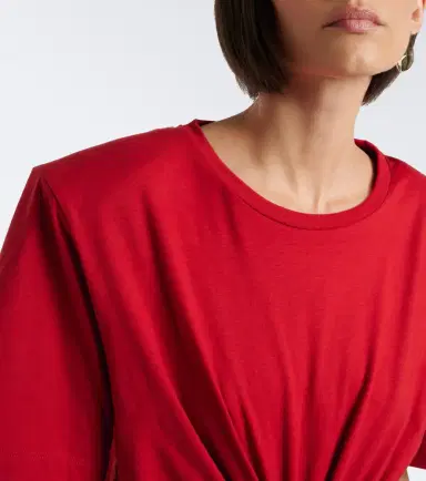 Magda Butrym Cropped cotton-blend jersey T-shirt | Thumbnail 3 Magda Butrym Cropped cotton-blend jersey T-shirt | Thumbnail 3