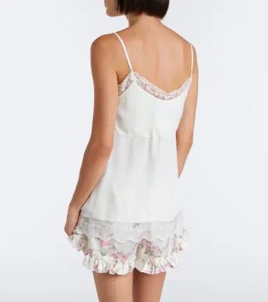 Simone Rocha Lace-trimmed crêpe de chine camisole | Thumbnail 4 Simone Rocha Lace-trimmed crêpe de chine camisole | Thumbnail 4