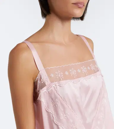 Simone Rocha Lace-trimmed satin slip dress | Thumbnail 6 Simone Rocha Lace-trimmed satin slip dress | Thumbnail 6