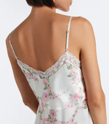 Simone Rocha Floral lace-trimmed satin slip dress | Thumbnail 2 Simone Rocha Floral lace-trimmed satin slip dress | Thumbnail 2