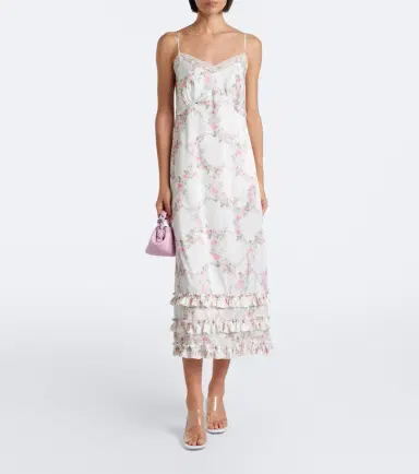 Simone Rocha Floral lace-trimmed satin slip dress | Thumbnail 5 Simone Rocha Floral lace-trimmed satin slip dress | Thumbnail 5