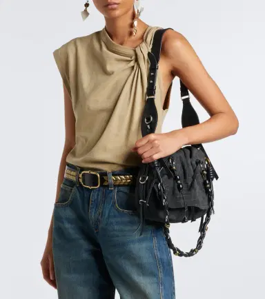 Isabel Marant Bolton Small croc-effect suede shoulder bag | Thumbnail 4 Isabel Marant Bolton Small croc-effect suede shoulder bag | Thumbnail 4