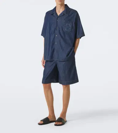 Loewe Anagram cotton chambray shirt | Thumbnail 2 Loewe Anagram cotton chambray shirt | Thumbnail 2