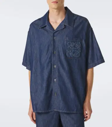 Loewe Anagram cotton chambray shirt | Thumbnail 4 Loewe Anagram cotton chambray shirt | Thumbnail 4