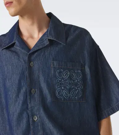 Loewe Anagram cotton chambray shirt | Thumbnail 5 Loewe Anagram cotton chambray shirt | Thumbnail 5