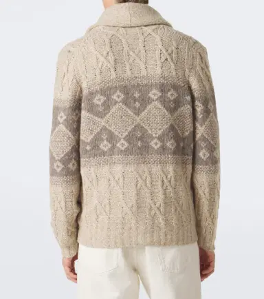 Brunello Cucinelli Intarsia wool, silk, and cashmere cardigan | Thumbnail 2 Brunello Cucinelli Intarsia wool, silk, and cashmere cardigan | Thumbnail 2
