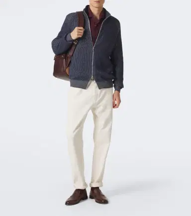 Brunello Cucinelli Ribbed-knit zip-up cashmere sweater | Thumbnail 2 Brunello Cucinelli Ribbed-knit zip-up cashmere sweater | Thumbnail 2