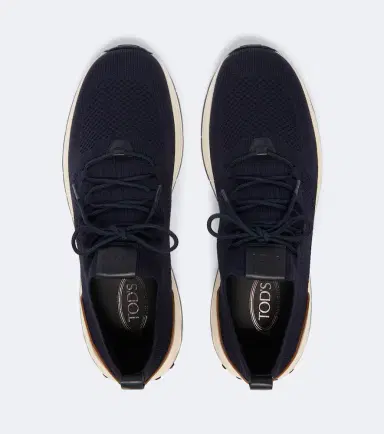 Tod's Calzino leather-trimmed sneakers | Thumbnail 3 Tod's Calzino leather-trimmed sneakers | Thumbnail 3