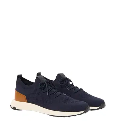 Tod's Calzino leather-trimmed sneakers | Thumbnail 1 Tod's Calzino leather-trimmed sneakers | Thumbnail 1