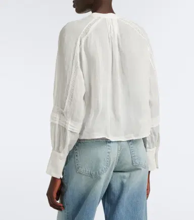 Veronica Beard Sawyer ramie blouse | Thumbnail 4 Veronica Beard Sawyer ramie blouse | Thumbnail 4