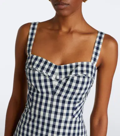 Veronica Beard Aila gingham cotton midi dress | Thumbnail 3 Veronica Beard Aila gingham cotton midi dress | Thumbnail 3