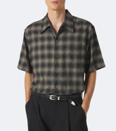 Our Legacy Every checked cotton and wool shirt | Thumbnail 2 Our Legacy Every checked cotton and wool shirt | Thumbnail 2