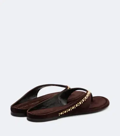 Herbert Levine Sun-kissed embellished suede thong sandals | Thumbnail 4 Herbert Levine Sun-kissed embellished suede thong sandals | Thumbnail 4