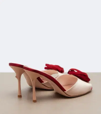 Roger Vivier Rose Vivier floral-appliqué satin mules | Thumbnail 3 Roger Vivier Rose Vivier floral-appliqué satin mules | Thumbnail 3