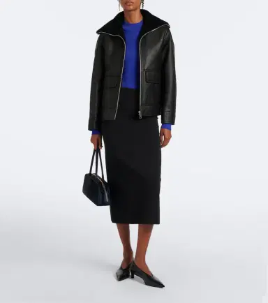 Yves Salomon Shearling-lined leather jacket | Thumbnail 4 Yves Salomon Shearling-lined leather jacket | Thumbnail 4