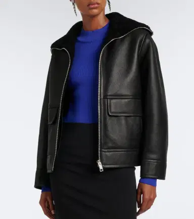 Yves Salomon Shearling-lined leather jacket | Thumbnail 5 Yves Salomon Shearling-lined leather jacket | Thumbnail 5