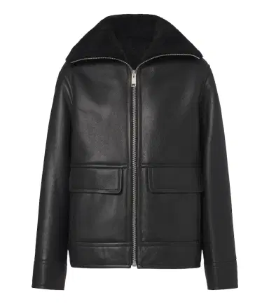 Yves Salomon Shearling-lined leather jacket | Thumbnail 1 Yves Salomon Shearling-lined leather jacket | Thumbnail 1