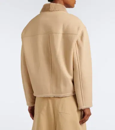 Yves Salomon Reversible shearling-trimmed leather jacket | Thumbnail 8 Yves Salomon Reversible shearling-trimmed leather jacket | Thumbnail 8