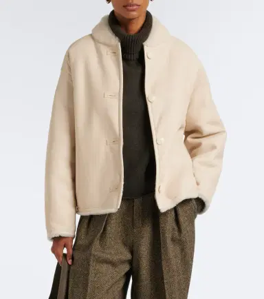 Yves Salomon Reversible shearling-trimmed leather jacket | Thumbnail 7 Yves Salomon Reversible shearling-trimmed leather jacket | Thumbnail 7