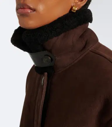 Yves Salomon Shearling-trimmed suede jacket | Thumbnail 4 Yves Salomon Shearling-trimmed suede jacket | Thumbnail 4