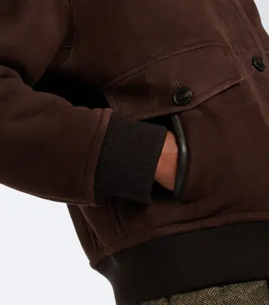 Yves Salomon Shearling-trimmed suede jacket | Thumbnail 7 Yves Salomon Shearling-trimmed suede jacket | Thumbnail 7